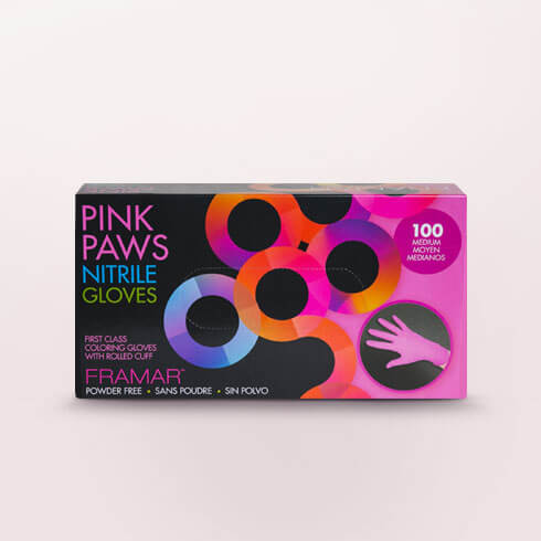 Pink Paws Nitrile Gloves Large - 100pc - Image 2
