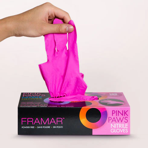 Pink Paws Nitrile Gloves Small - 100pc